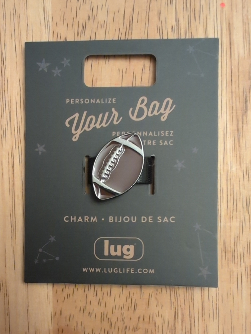 Lug Bag Charm Football Sports Bag Accessory